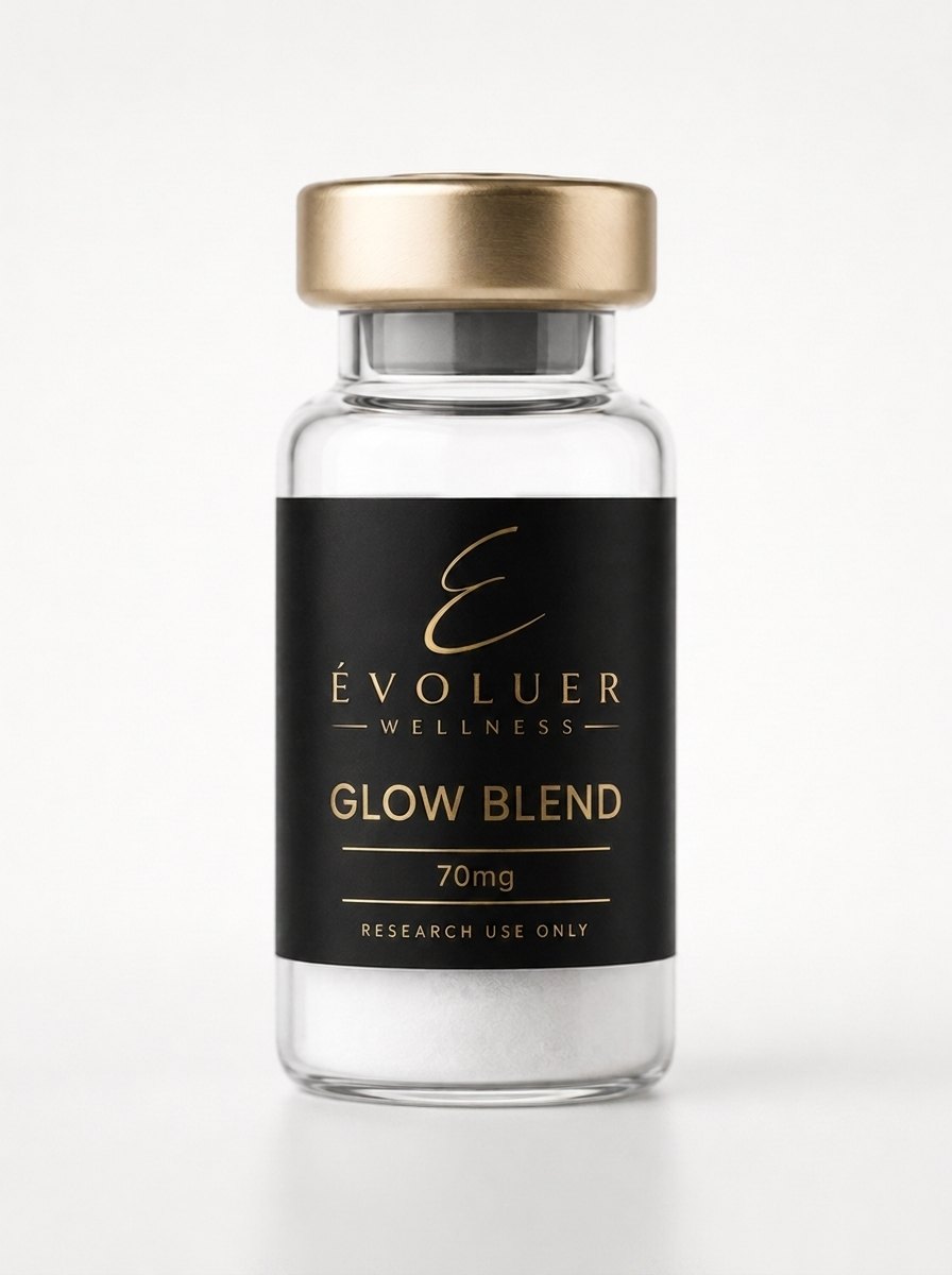 Glow Blend (GHK-Cu | BPC-157 | TB-500) — research peptide vial